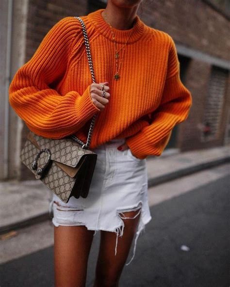 gucci falda naranja